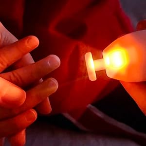 LED light on a tiny finger